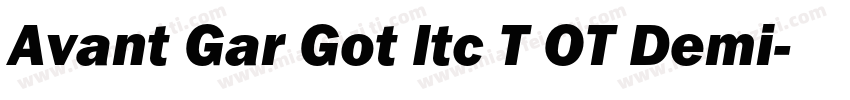 Avant Gar Got Itc T OT Demi字体转换